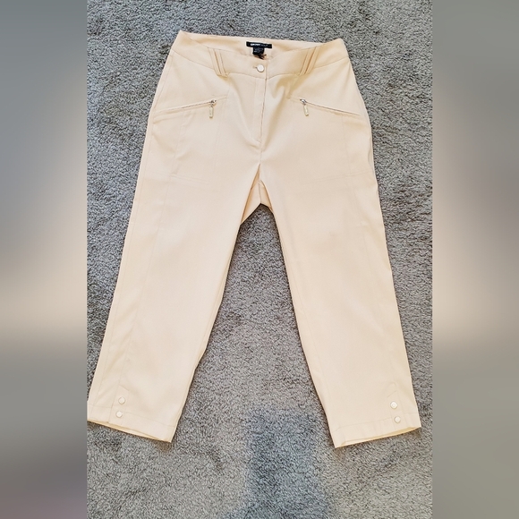 NWT DKNY Golf Womens Trouser Pants In Wheat Size 4 Beige Golf Slacks - Picture 2 of 10